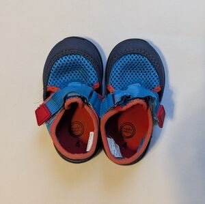 Wonder Nation Kids Blue and Red Velcro Water Shoes